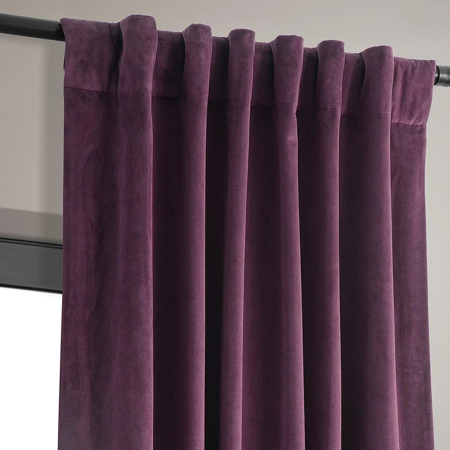 HPD Half Price Drapes Signature Velvet Thermal Blackout Curtains for Living Room 108 Inch Long (1 Panel) Rod Pocket Insulated Blackout Curtains for Bedroom Window Curtains, 50W x 108L, Cabernet