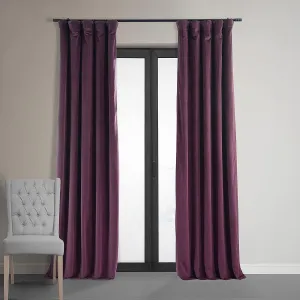 HPD Half Price Drapes Signature Velvet Thermal Blackout Curtains for Living Room 108 Inch Long (1 Panel) Rod Pocket Insulated Blackout Curtains for Bedroom Window Curtains, 50W x 108L, Cabernet