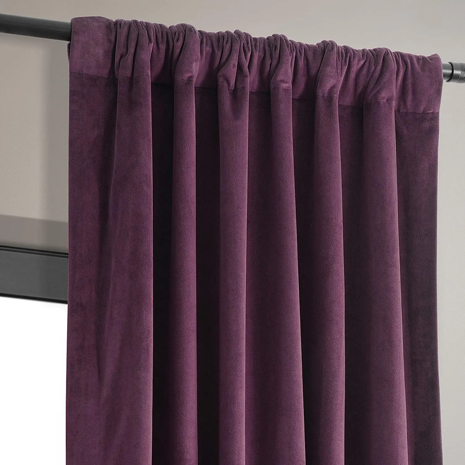 HPD Half Price Drapes Signature Velvet Thermal Blackout Curtains for Living Room 108 Inch Long (1 Panel) Rod Pocket Insulated Blackout Curtains for Bedroom Window Curtains, 50W x 108L, Cabernet
