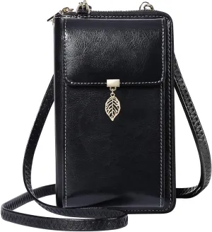 HUANLANG Small Crossbody Phone Bags for Women Leather Cell Phone Purse Wallet