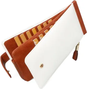 Huztencor Womens Leather Credit Card Holder Wallet RFID Blocking Wallet Women Card Case Purse