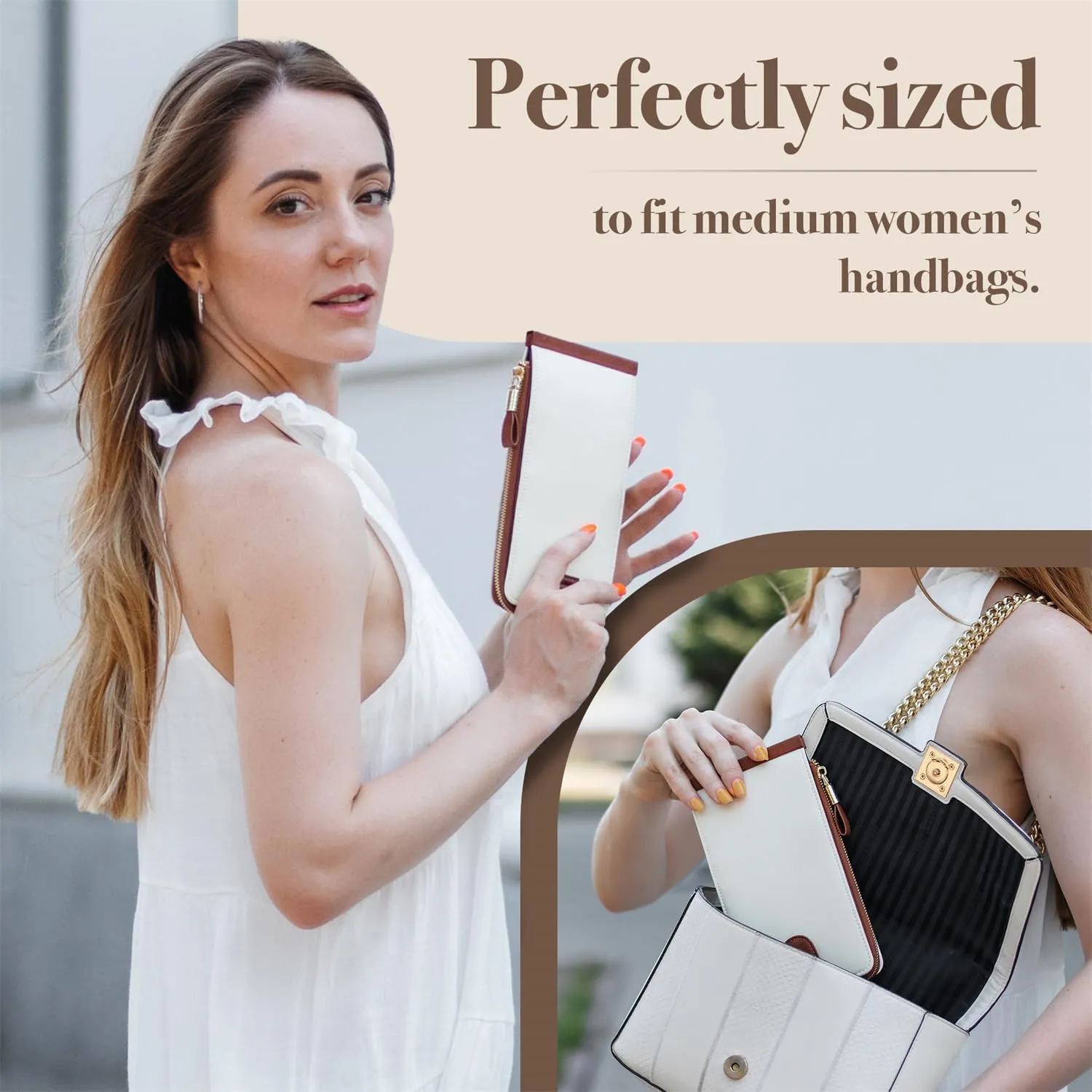 Huztencor Womens Leather Credit Card Holder Wallet RFID Blocking Wallet Women Card Case Purse