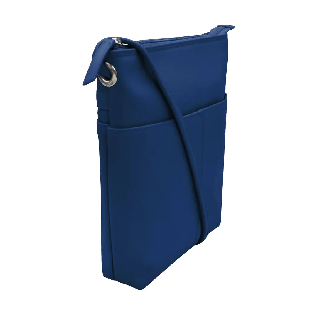 ILI 6661 COBALT MIDI SAC CROSSBODY INTERNATIONAL LEATHER INDUSTRIES