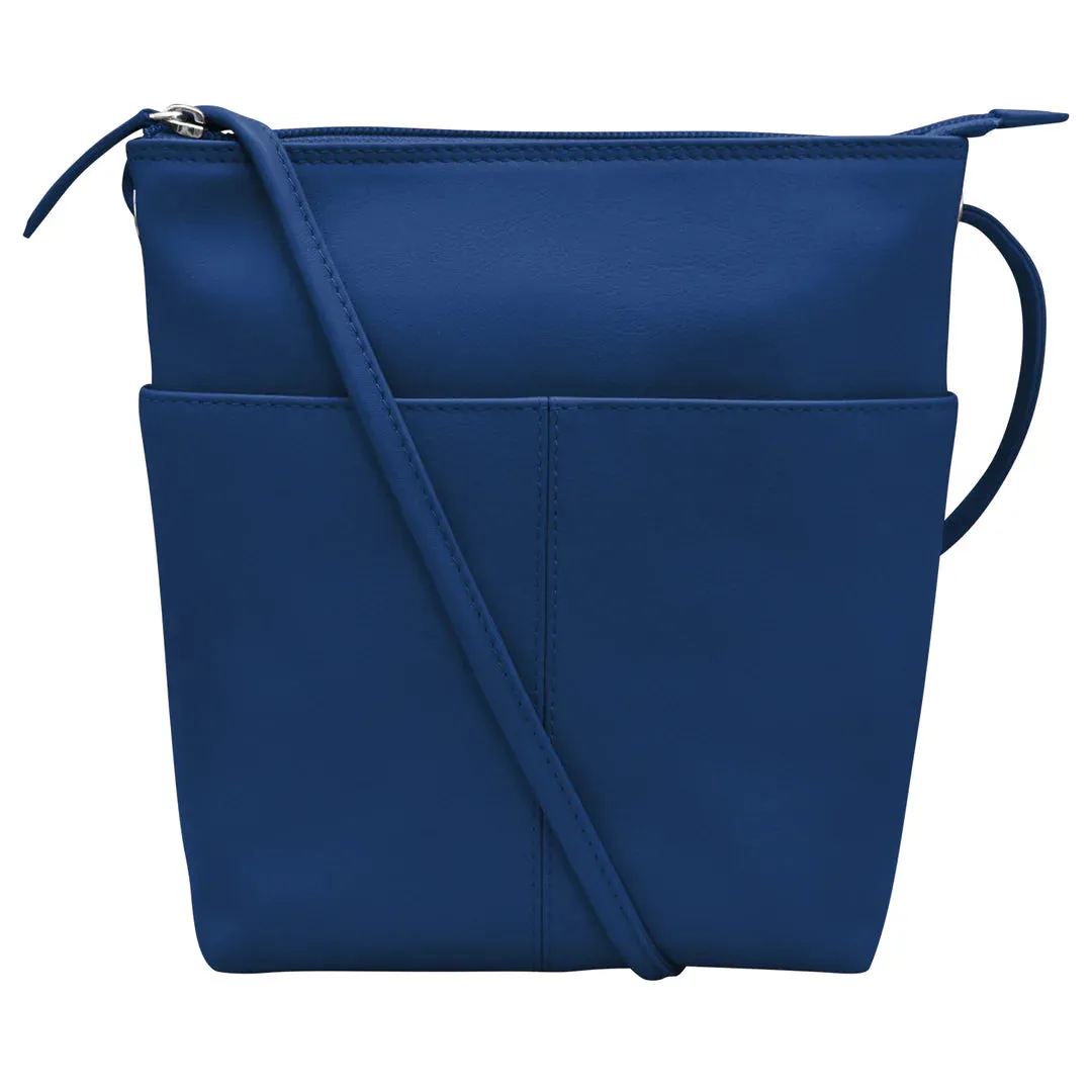 ILI 6661 COBALT MIDI SAC CROSSBODY INTERNATIONAL LEATHER INDUSTRIES