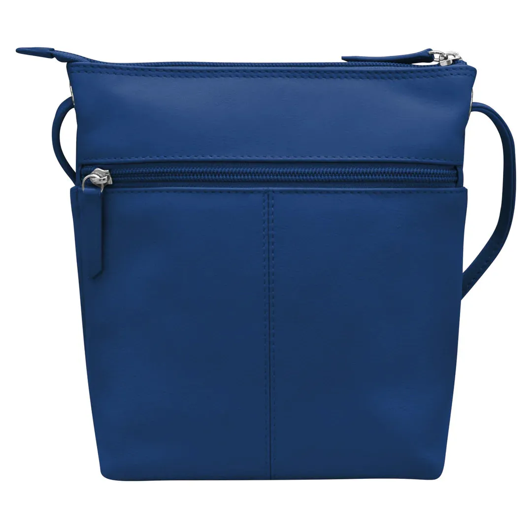 ILI 6661 COBALT MIDI SAC CROSSBODY INTERNATIONAL LEATHER INDUSTRIES