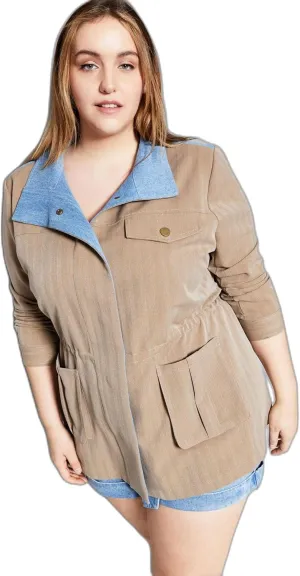 I.N.C. INTERNATIONAL CONCEPTS Jeannie Mai X Inc Plus Size Utility Jacket