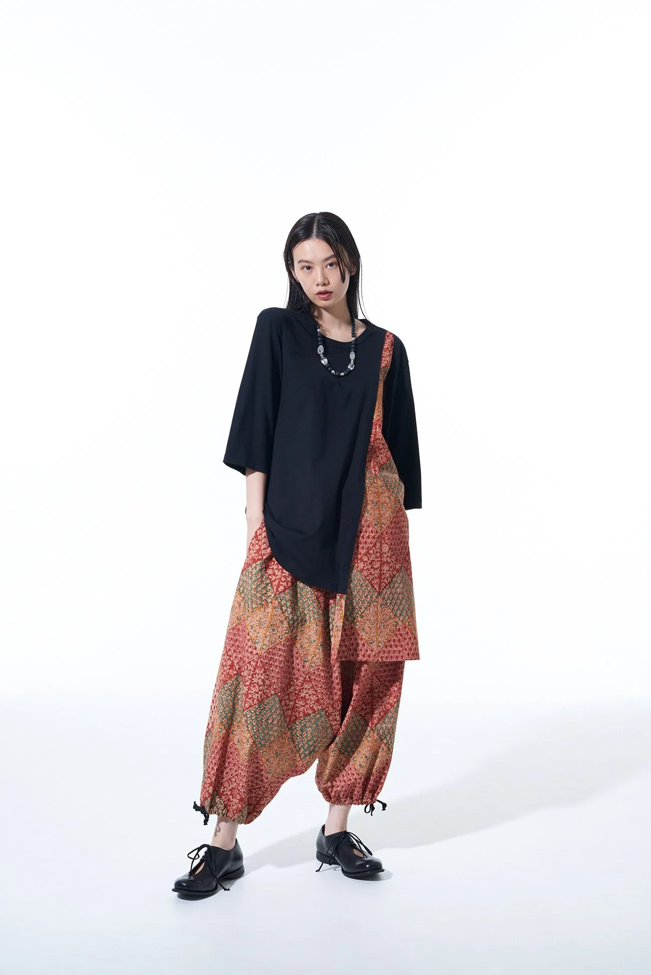 INDIAN BLOCK PRINTED BOTANICAL PATTERN BALLOON SARUEL PANTS