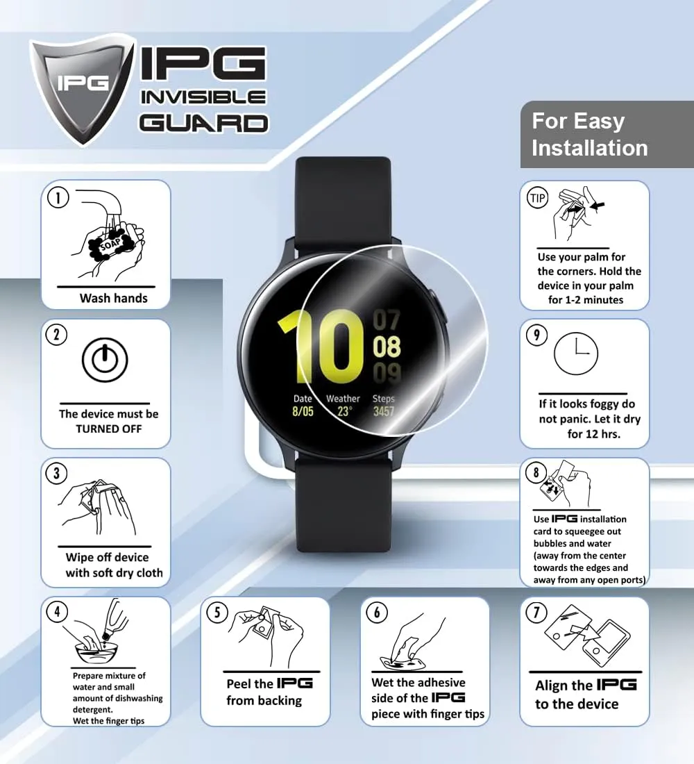 IPG Made for Huawei Watch GT 5 46mm Smartwatch Hydrogel Screen Protector (2 Units) Invisible HD Clear Film Anti Scratch Guard-Smooth/Self-Healing/Bubble Free for GT5-46mm