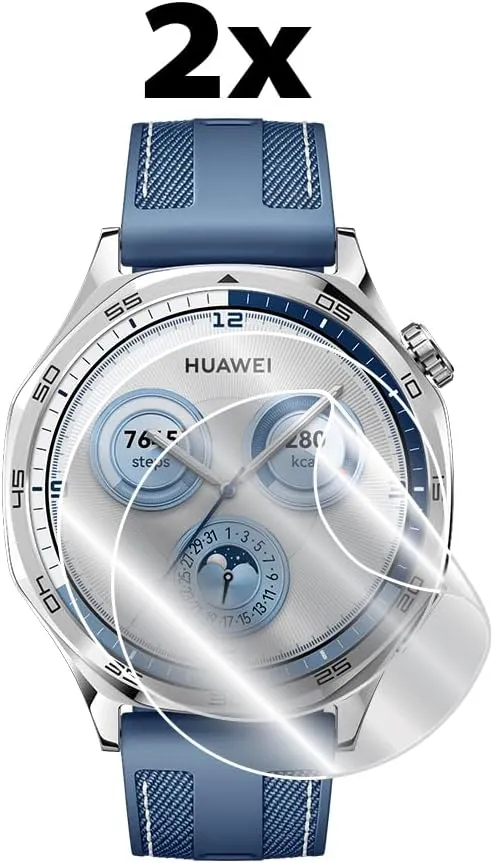 IPG Made for Huawei Watch GT 5 46mm Smartwatch Hydrogel Screen Protector (2 Units) Invisible HD Clear Film Anti Scratch Guard-Smooth/Self-Healing/Bubble Free for GT5-46mm