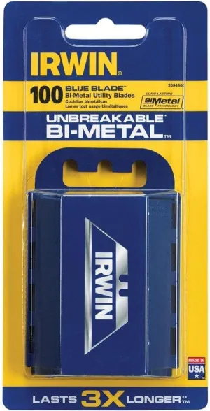 IRWIN Utility Knife Blades, Bi-Metal, 100-Pack (2084400)