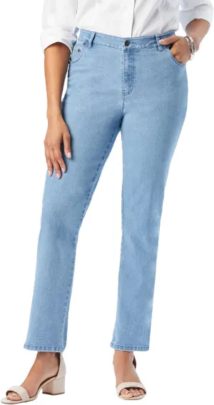 Jessica London Women's Plus Size True Fit Stretch Denim Straight Leg Jean