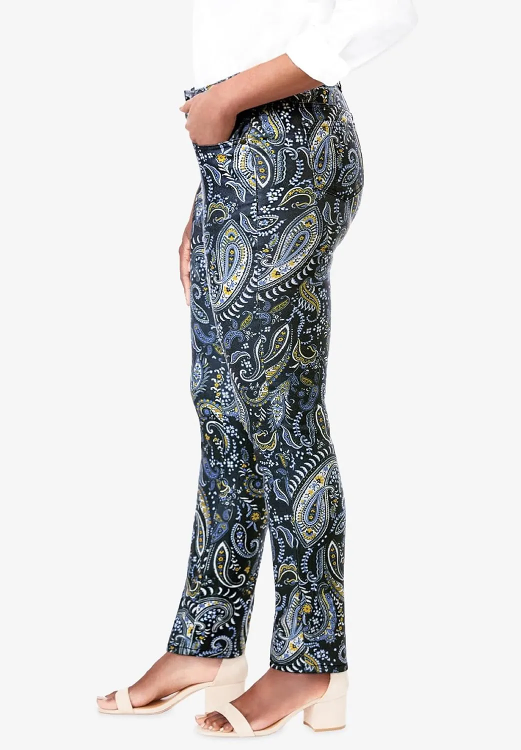 Jessica London Women's Plus Size True Fit Stretch Denim Straight Leg Jean