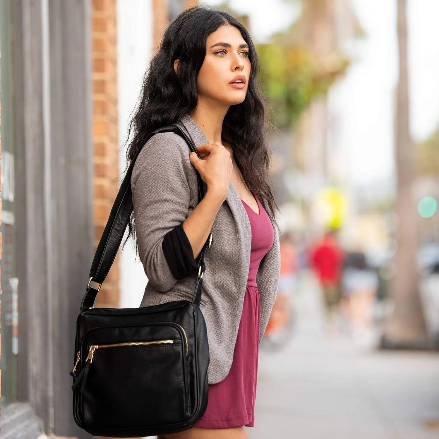 JESSIE & JAMES | Concealed Carry RFID Blocking Crossbody Purse for Women with Lock and Key