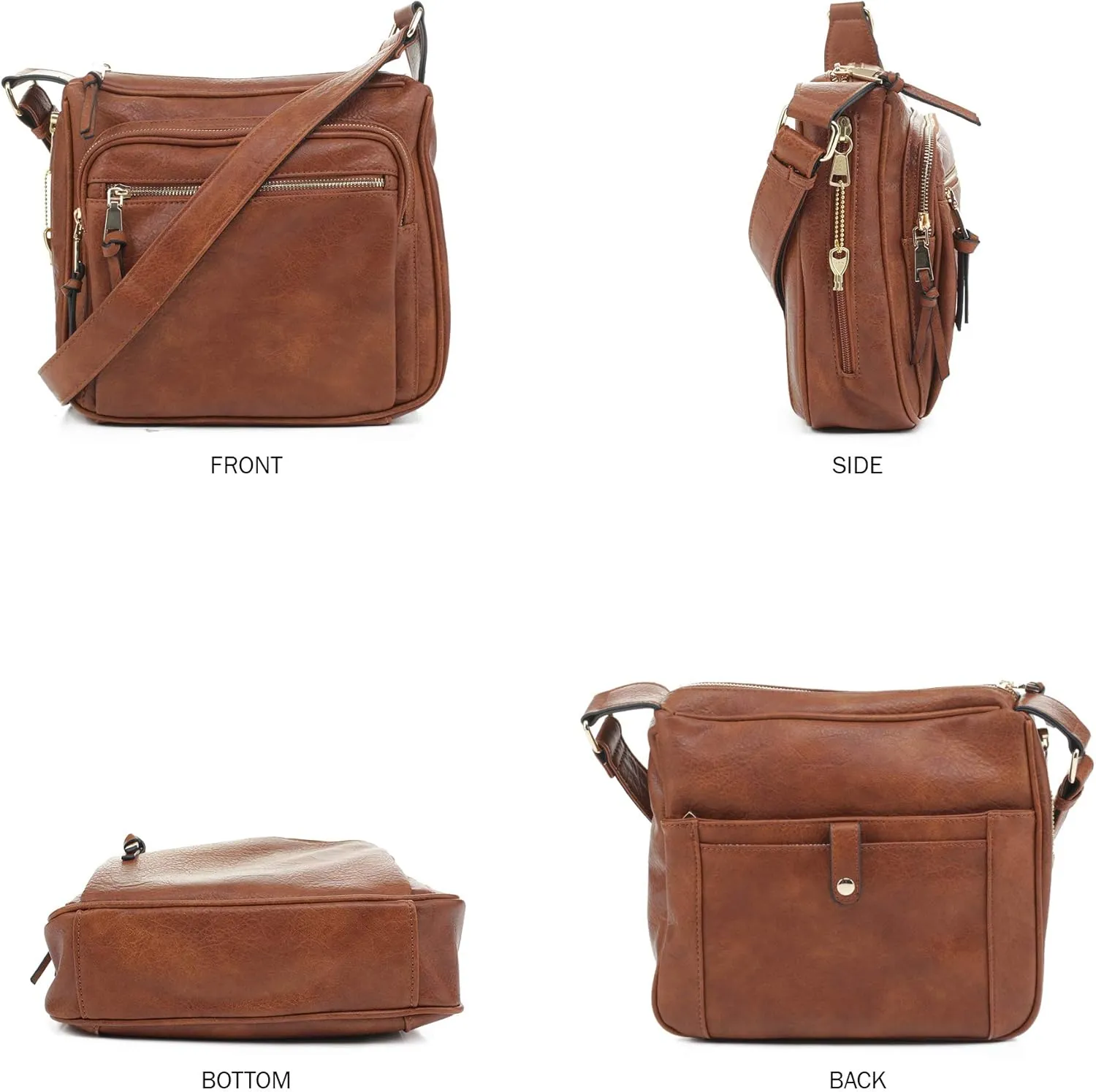 JESSIE & JAMES | Concealed Carry RFID Blocking Crossbody Purse for Women with Lock and Key
