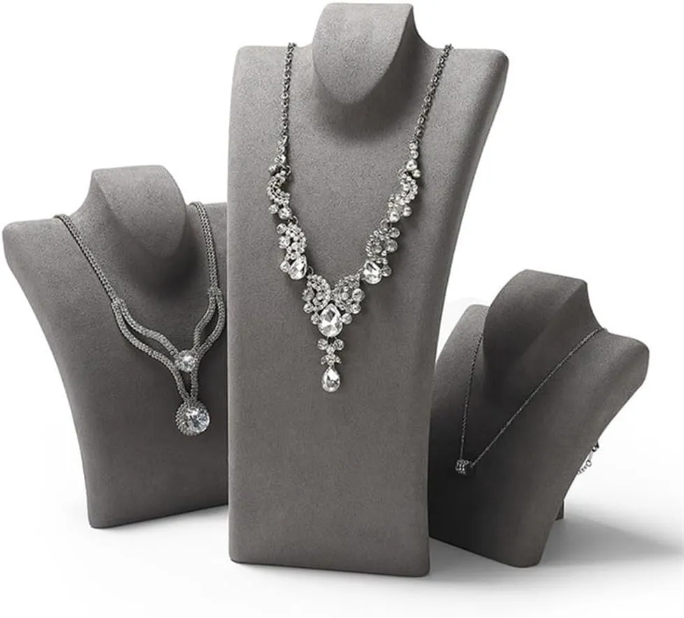 Jewellery Organiser Stand Necklace Display Stand Bust Display Stand Pendant Jewelry Hanging Rack Window Jewelry Storage Stand Jewellery Display Stand (Gris Small)