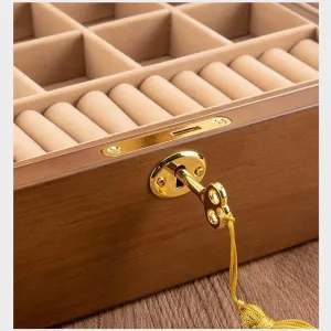Jewelry Box Vintage Wooden Storage Necklace Earrings Watch Organizer(1)