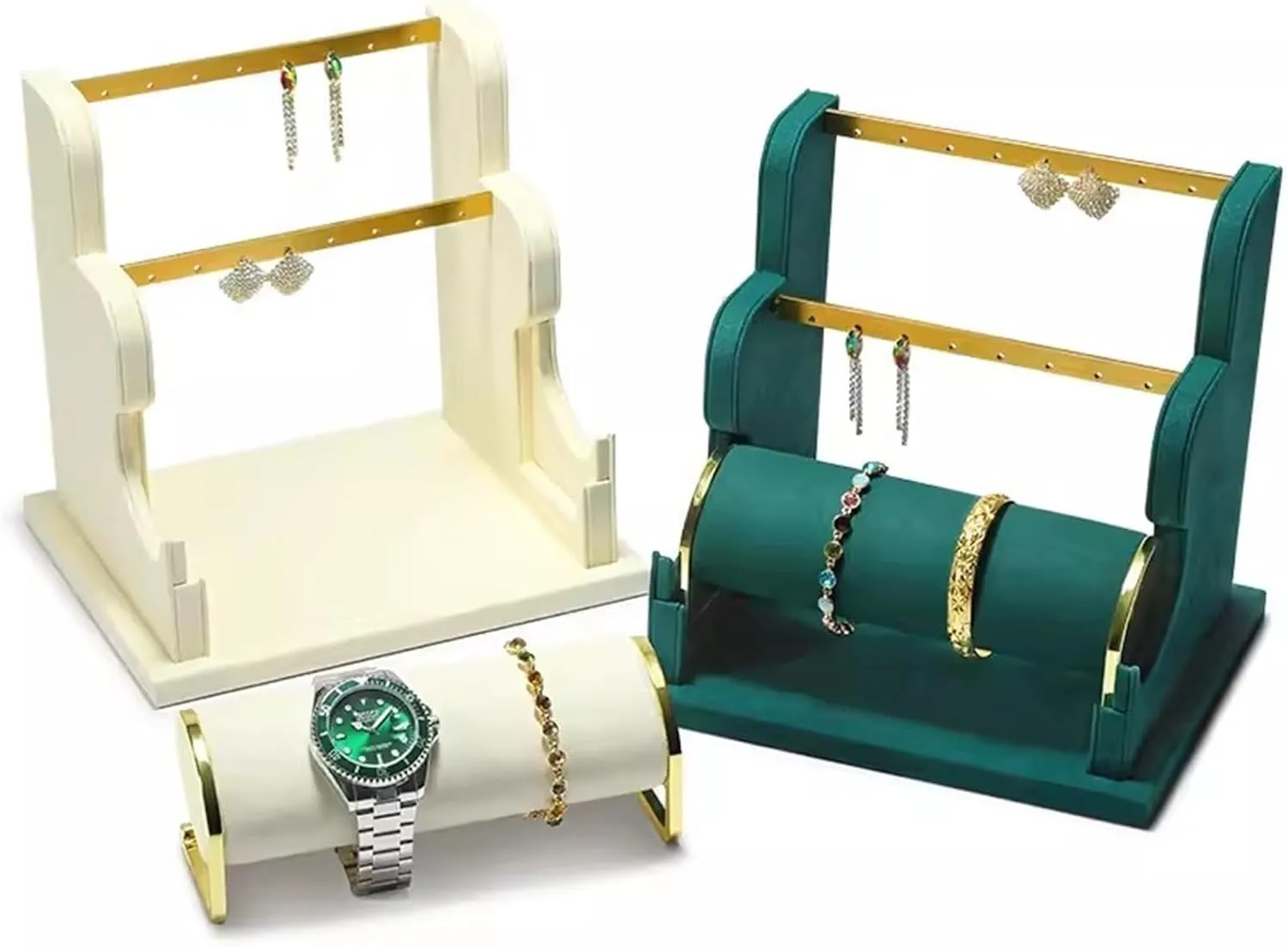Jewelry Display for Selling Earring Display Holder,Velvet Jewelry Display Stand,Detachable Bracelet Display Organizer Stand,Jewelry Holder for Watch Display Jewelry organizer stand