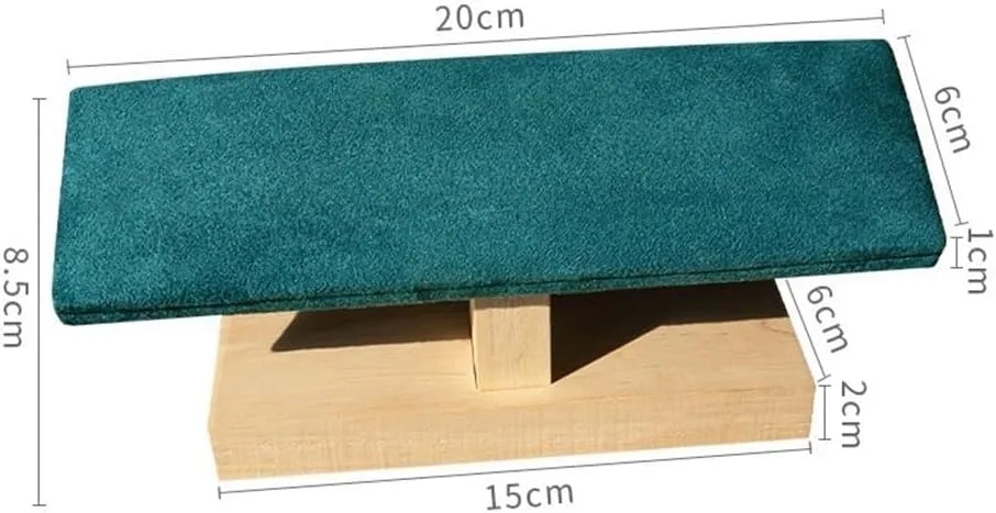 Jewelry Display Stand Velvet Wooden Jewelry Rack Bracelet Watch Stand Display Props Shopping Mall Counter Jewelry Display Organizers Jewelry Holder Organizer(Green)