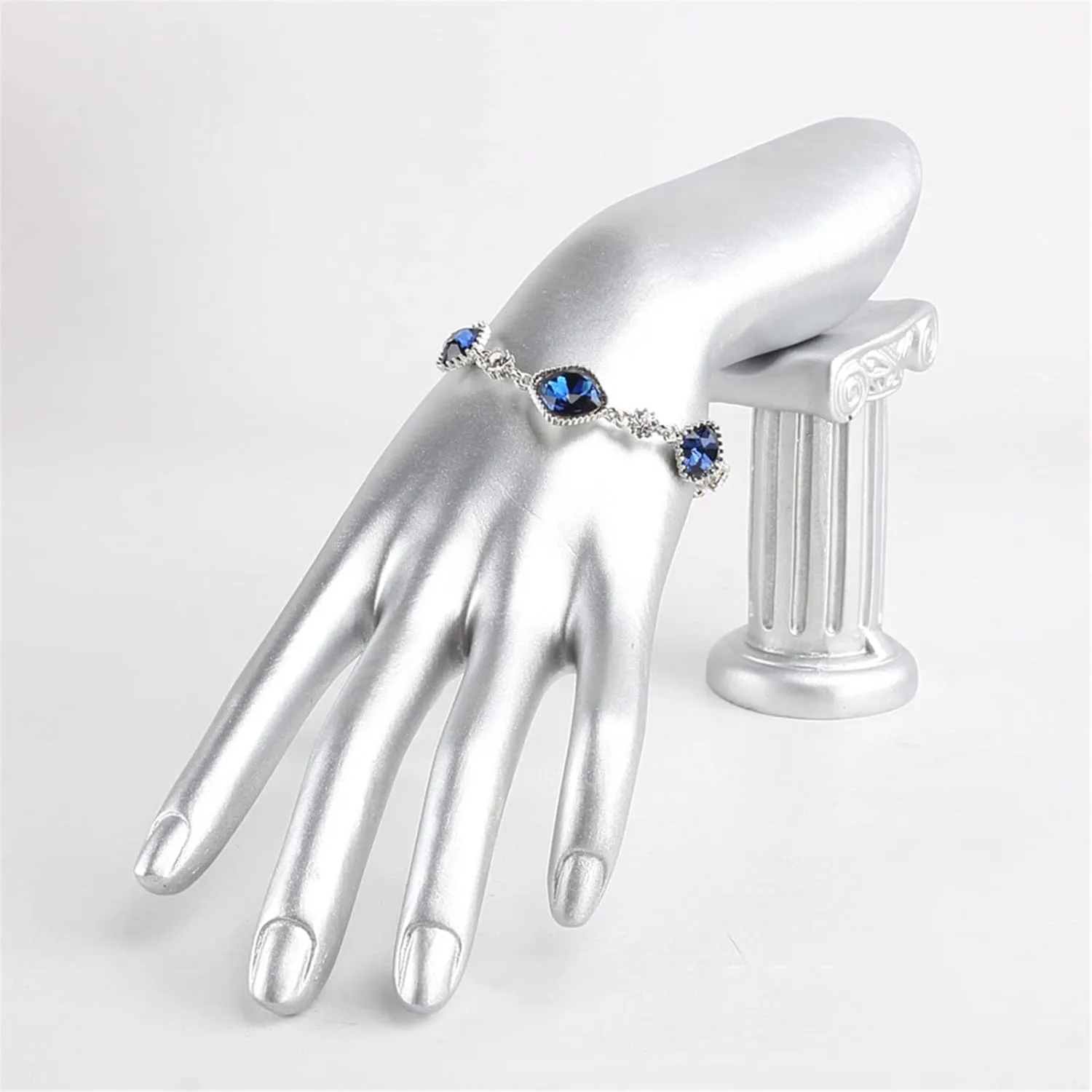 Jewelry Hanger Jewellery Finger Display Mannequin Stand, Mannequin Hand Form for Jewelry Bracelet Ring Watch Display Hand Stand Jewelry Tree (Color : Black Velvet)