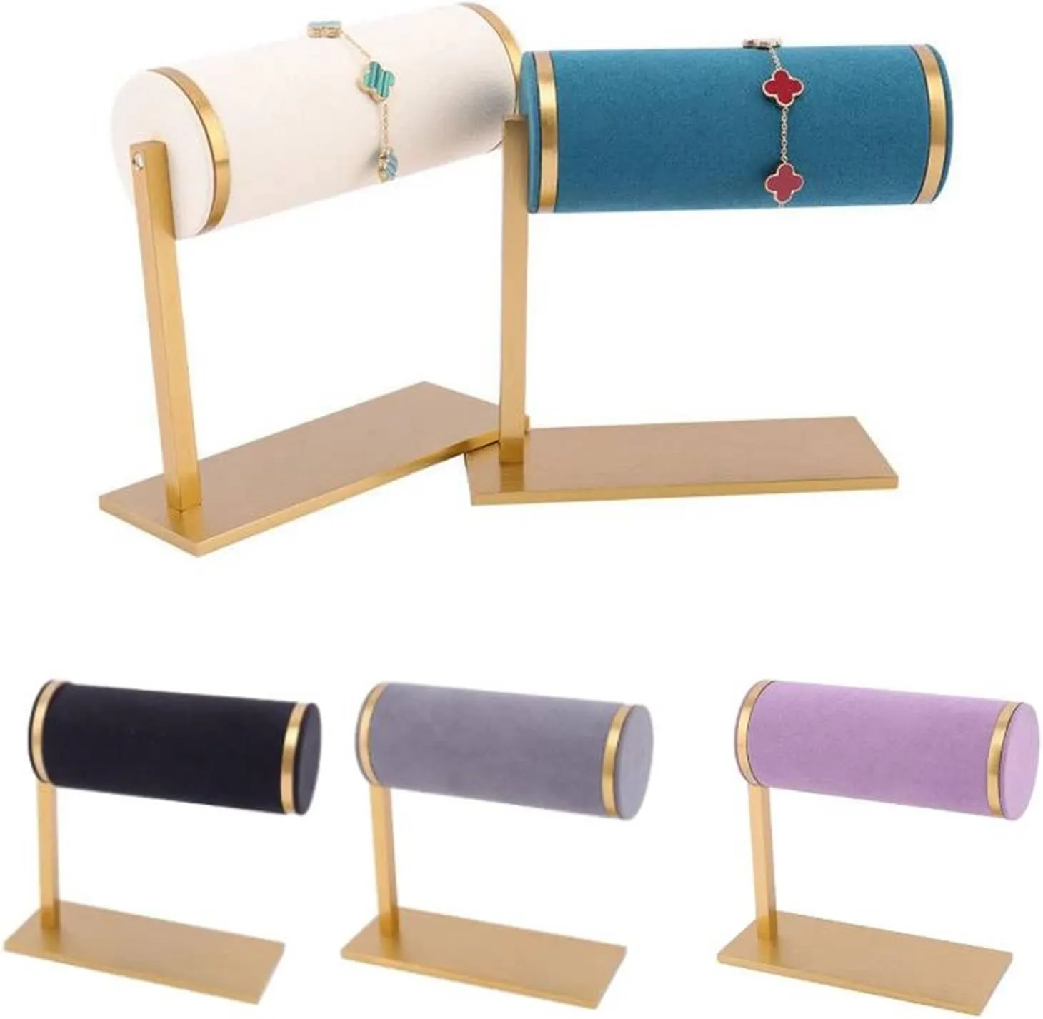 Jewelry Hanger Jewelry Display Watch Organizer Bracelet Holder Hair Band Rack Portable Velvet Bracelet Scrunchie Organizer Display Stand Jewelry Tree (Color : Style A5)