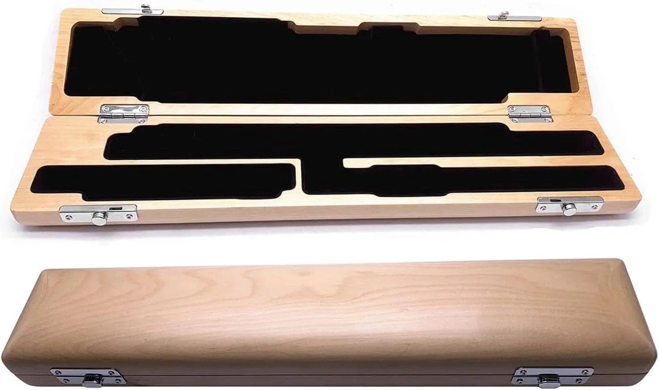 Jiayouy B-Foot Maple Wood Flute Case Cover - 17 Hole Flute Bag for Musician Gift - 17 Inch Length