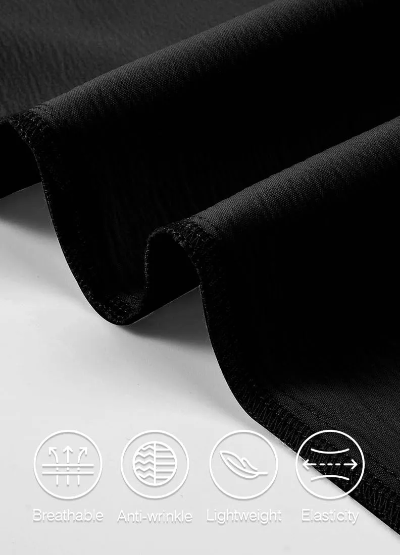JMIERR Men's Linen Drawstring Pants Elastic Waist Drawstring Lightweight Trouser Casual Yoga Summer Beach Pant