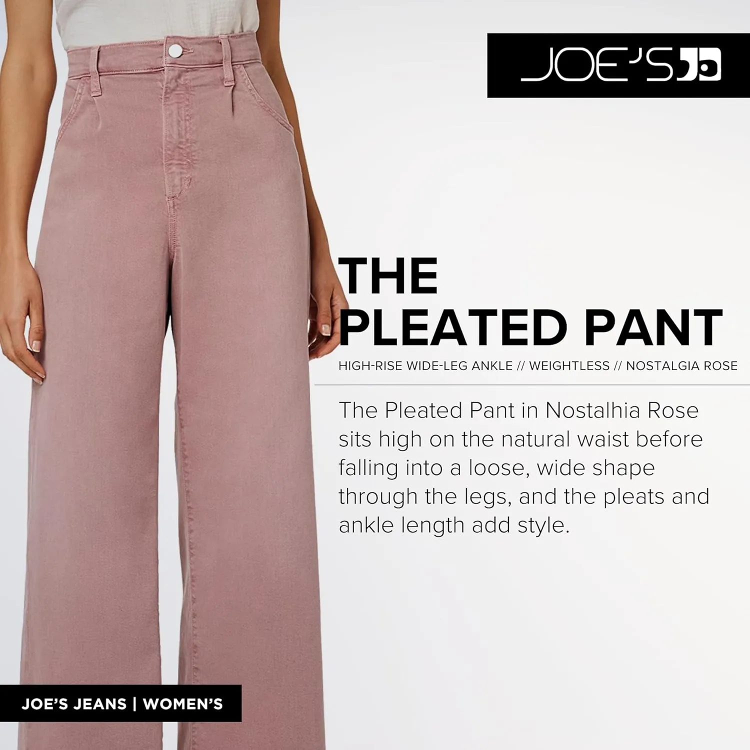 Joe's Women's The Pleated Wide Leg Ankle