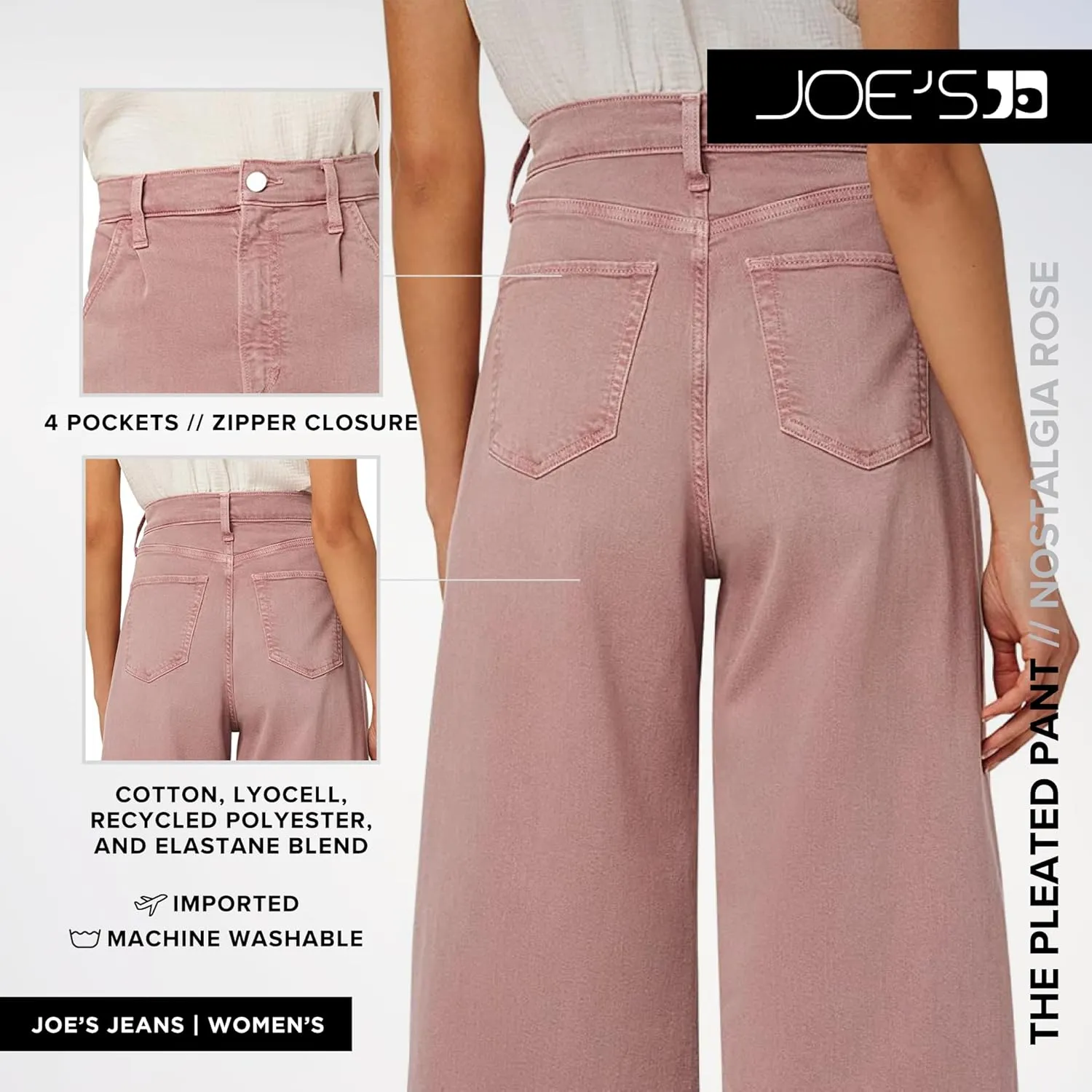 Joe's Women's The Pleated Wide Leg Ankle