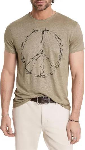 John Varvatos Men's Barbedwire Peace Tee