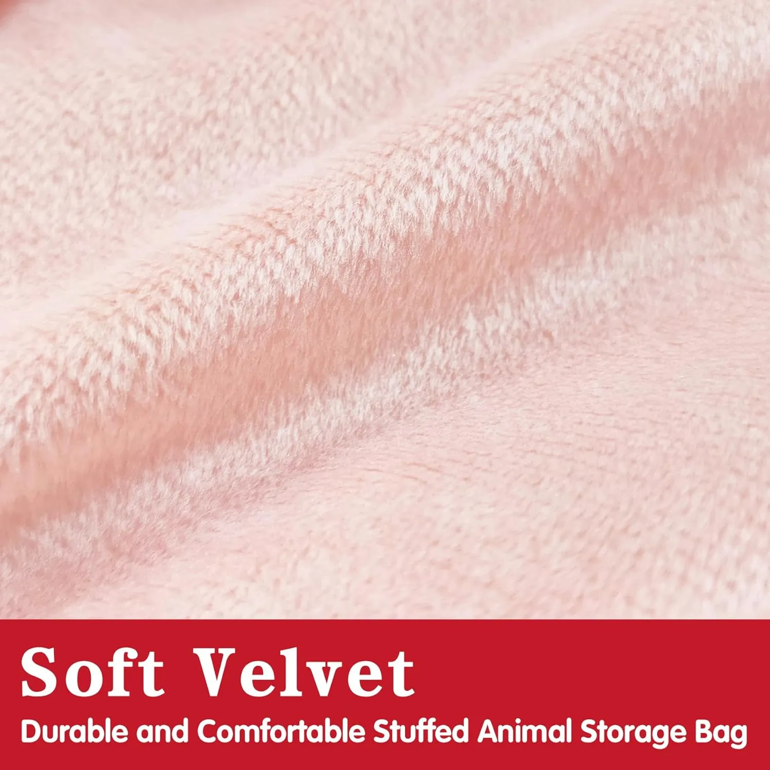 Jorbest Stuffed Animal Storage Bean Bag Chair for Kids and Adults, Luxury Velvet Stuffed Animal Bean Bag Storage, Cover Only(Sweet Pink 200 L/52 Gal)