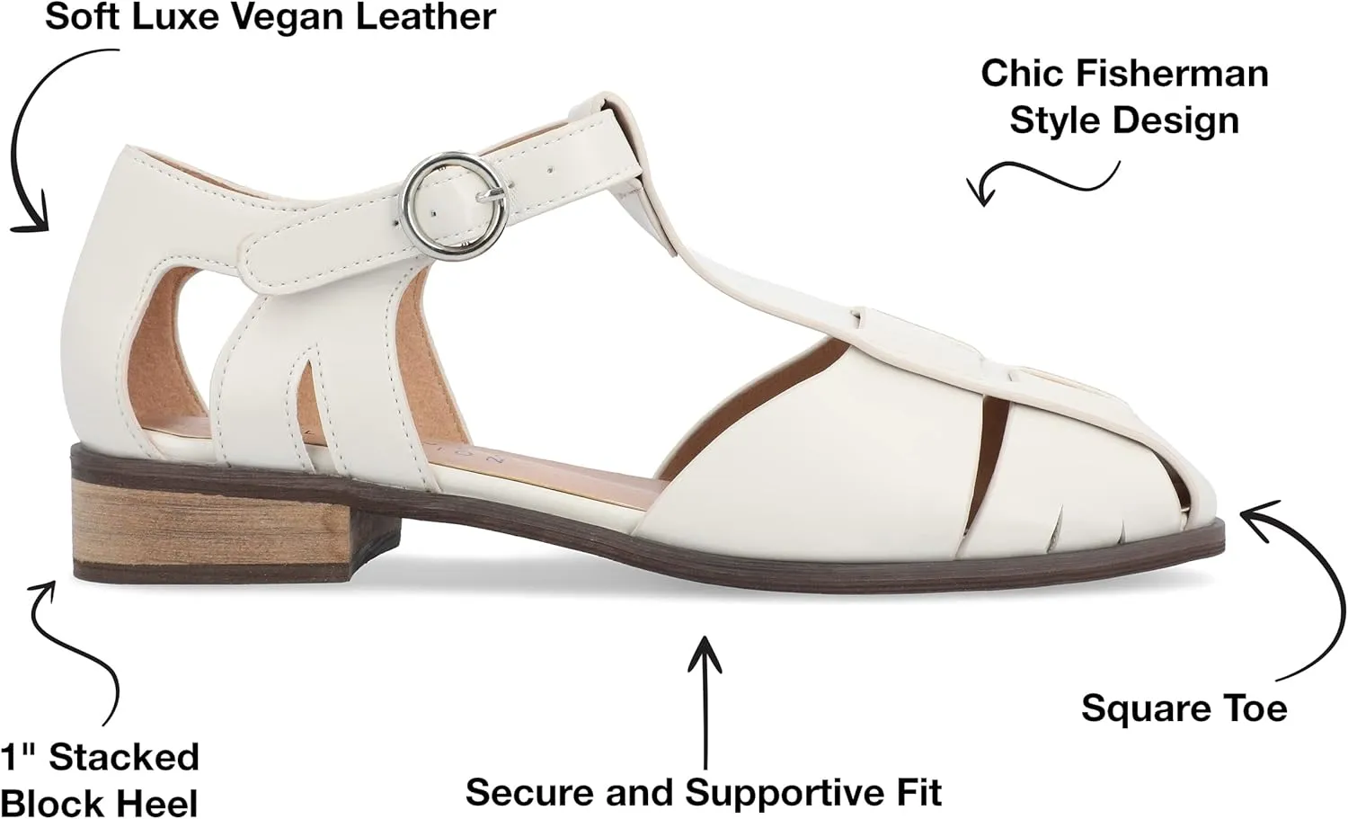 Journee Collection Womens Azzaria Faux Leather Cut Out Ankle Strap