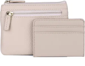 Julia Buxton Pebble RFID Pik-Me-Up® Large ID Coin/Card Case White Pepper