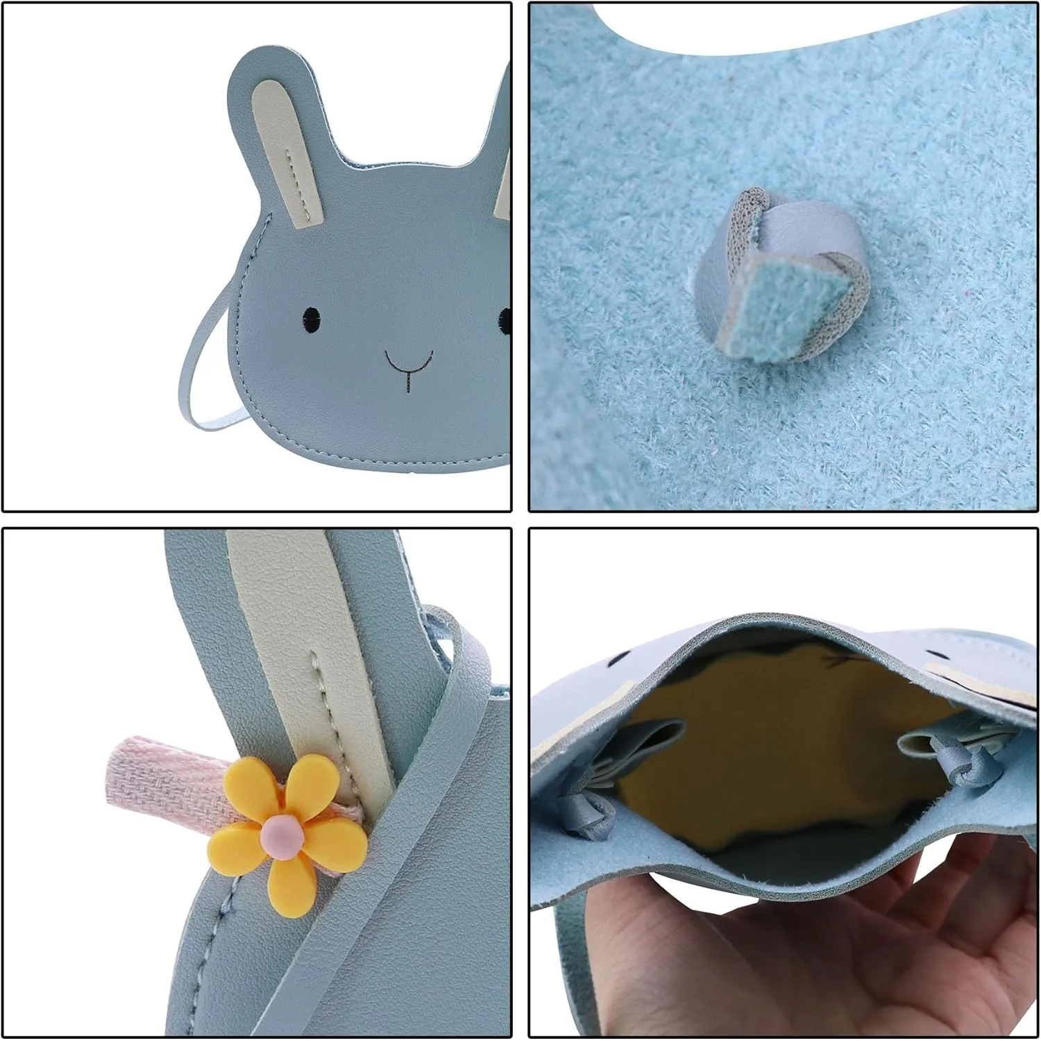 JUMISEE Kids Cute Bunny Crossbody Bag Purses for Girls Toddlers Small Shoulder Bag Wallet Easter Gift
