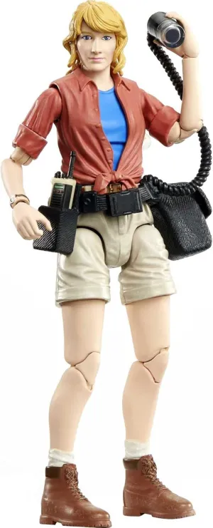 Jurassic World Toys Amber Collection Dr. Ellie Sattler 6-in Action Figure, Swappable Hands & Head, Utility Belt & Radio Accessories, Collectible Gift for 8 Years Old & Up