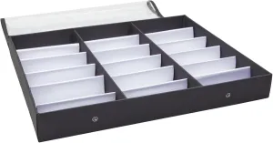Juvale 18 Slot Sunglasses Organizer for Women and Men, Eyeglass Storage Case with Clear Lid for Multiple Pairs of Glasses (18.5 x 14.25 in)