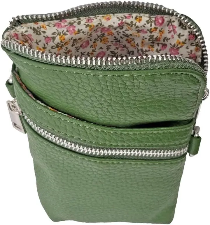 K. Carroll Accessories Carrie Crossbody Vegan Leather Crossbody Bag, Open Front Pocket, Zipper Pocket, RFID Protection
