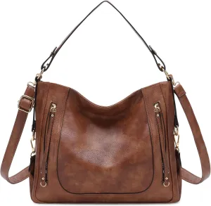 Kasqo Hobo Bags for Women,Large Ladies Purses and Handbags Vegan Leather Shoulder Bags Fashion Satchel Bag Tote Bags