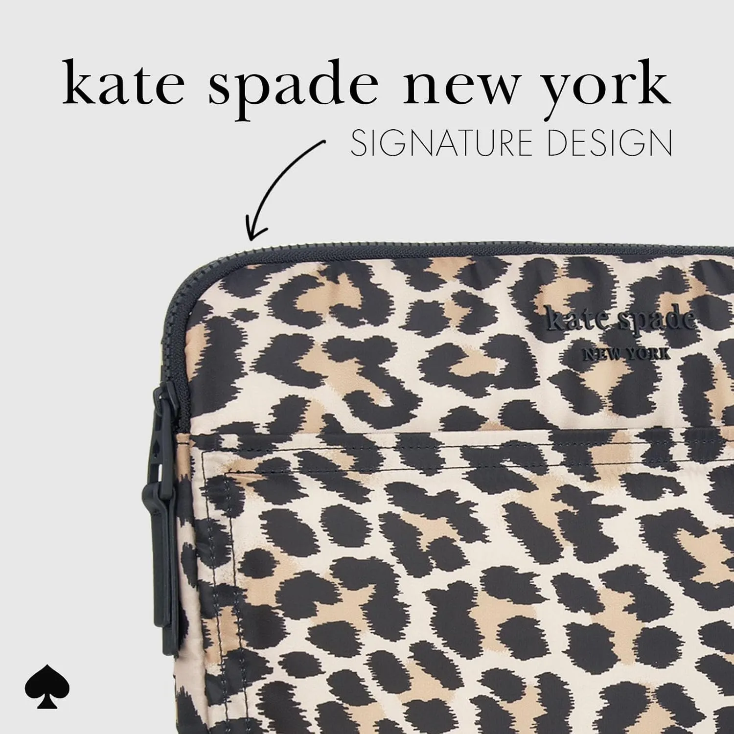 kate spade new york Puffer Laptop Sleeve 16 Inch - Classic Leopard - for 15 to 16 inch MacBook Pro M3 Max/M3/M2/M2/M1 Max/M1 Pro