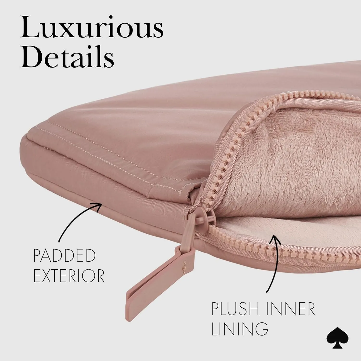 kate spade new york Puffer Laptop Sleeve 16 Inch - Madison Rouge Nylon - for 15 to 16 inch MacBook Pro M3 Max/M3/M2/M2/M1 Max/M1 Pro