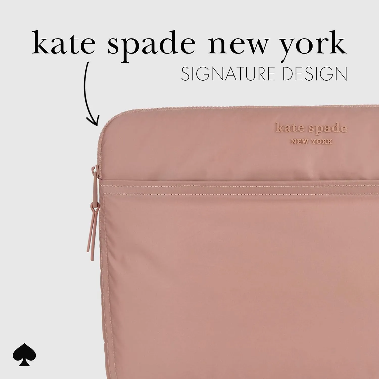 kate spade new york Puffer Laptop Sleeve 16 Inch - Madison Rouge Nylon - for 15 to 16 inch MacBook Pro M3 Max/M3/M2/M2/M1 Max/M1 Pro