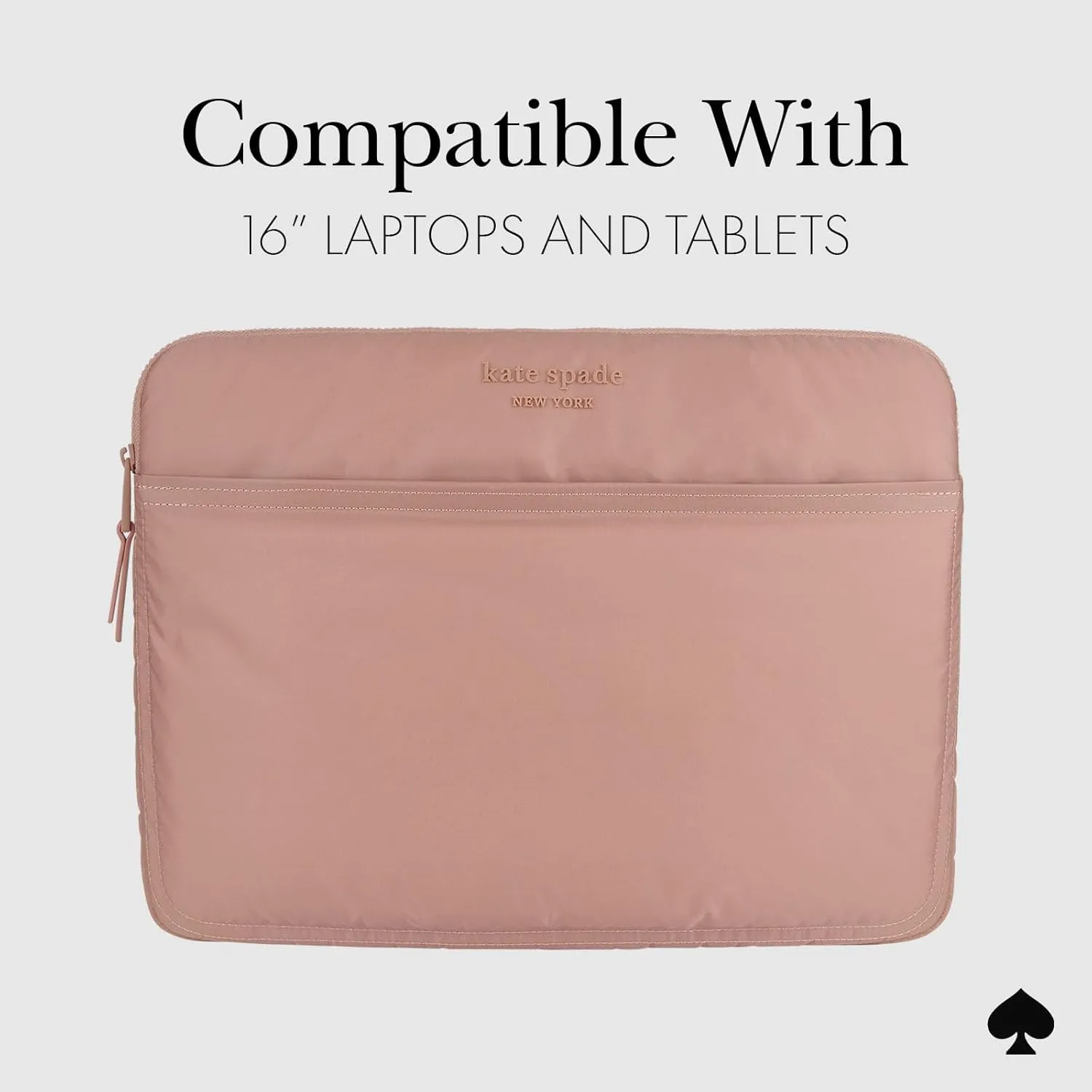 kate spade new york Puffer Laptop Sleeve 16 Inch - Madison Rouge Nylon - for 15 to 16 inch MacBook Pro M3 Max/M3/M2/M2/M1 Max/M1 Pro