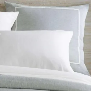 Keaton Linen Sky Duvet Sham, King Size, Sky Blue/Blue Solid Pattern