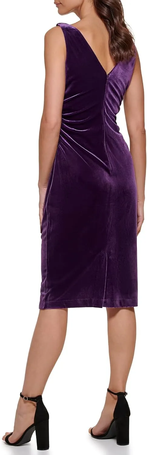 kensie Women's Sleeveless Cowl Neck Midi Dress
