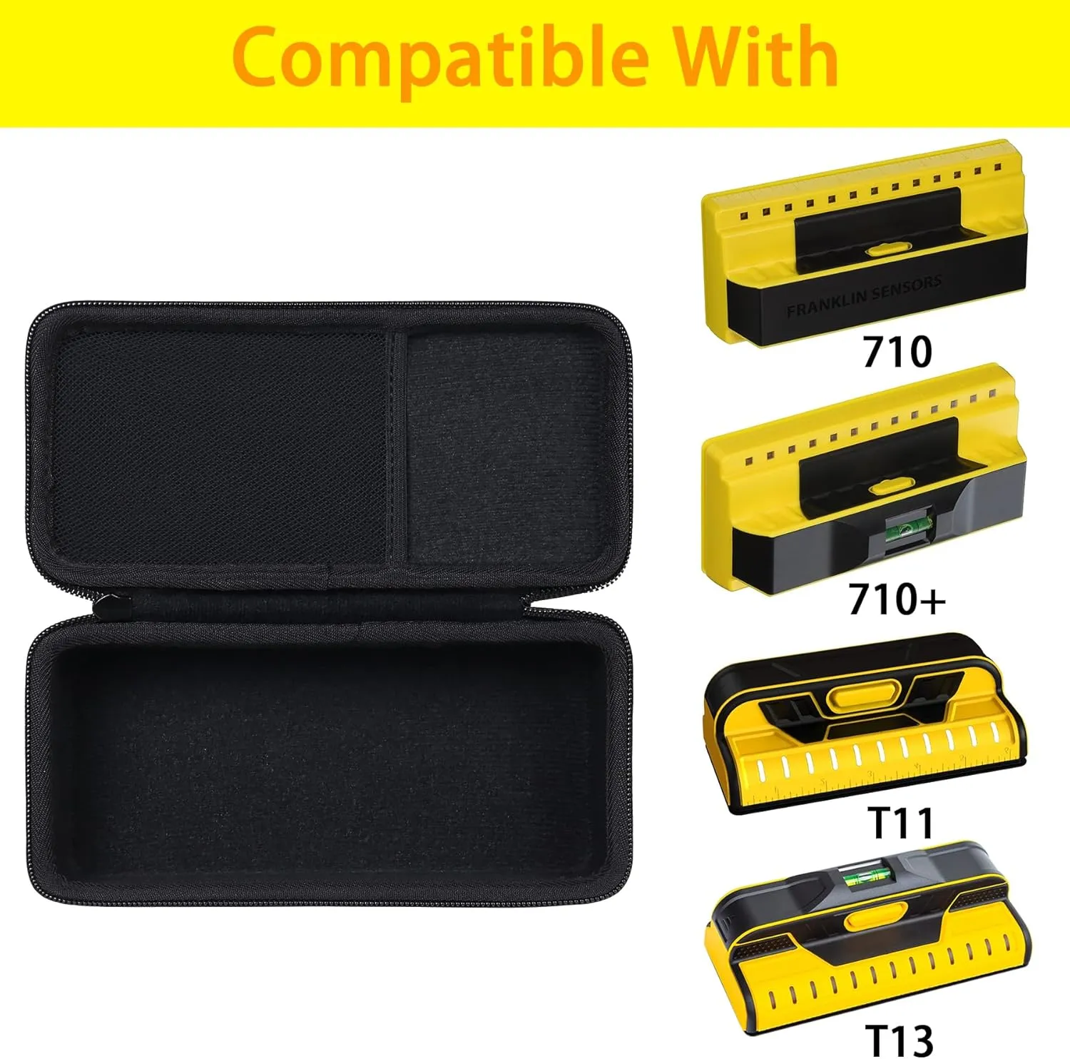 Khanka Hard Case Replacement for Franklin Sensors ProSensor 710 710  T13 T11 Professional Stud Finder (Black)