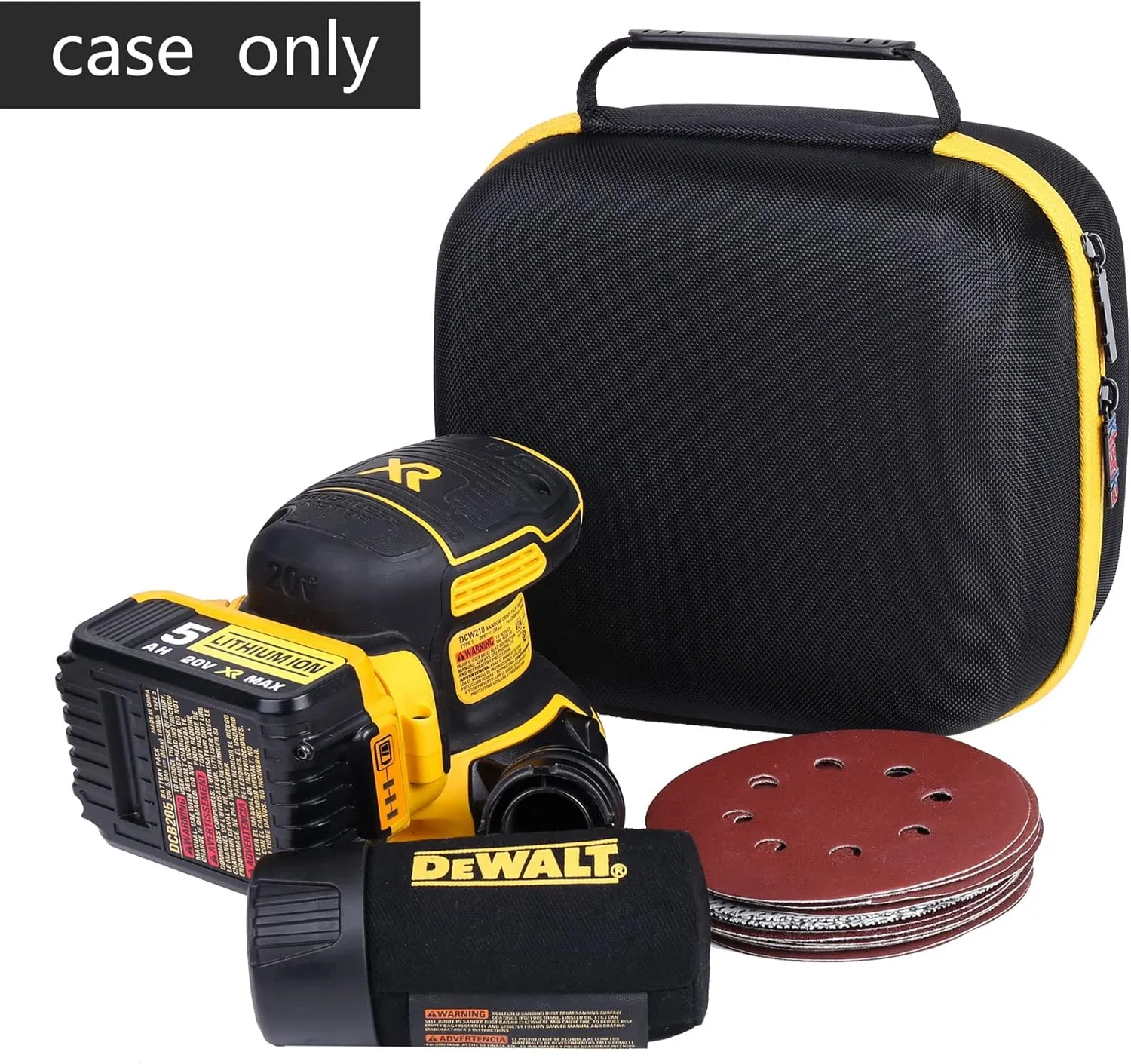 khanka Hard Travel Case Compatible with DEWALT 20V MAX Orbital Sander (DCW210B), Case Only
