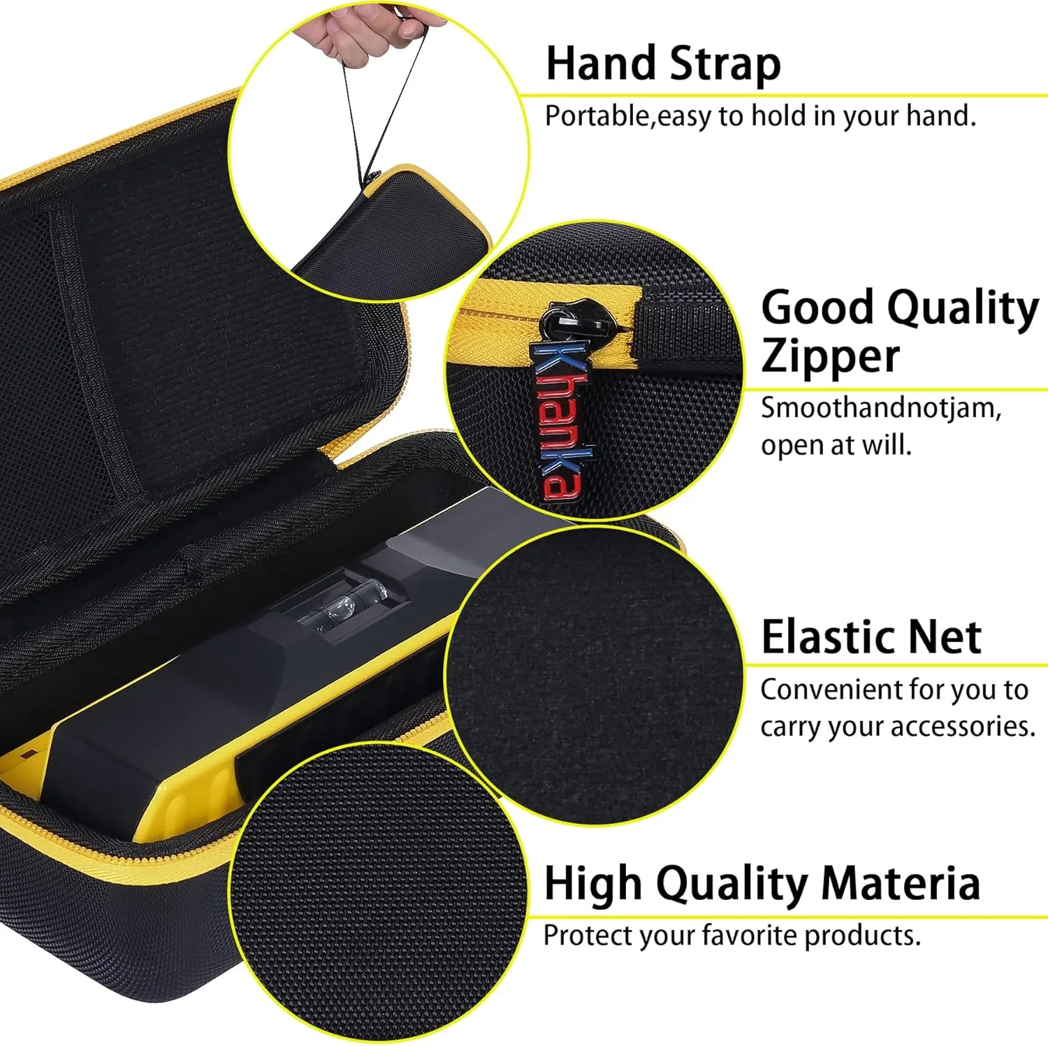 khanka Hard Travel Case Replacement for Franklin Sensors ProSensor 710 710  T11 T13 Professional Stud Finder (Yellow)