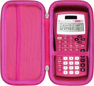 Khanka Hard Travel Case Replacement for Texas Instruments TI-30XIIS Scientific Calculator, Case Only (Pink)