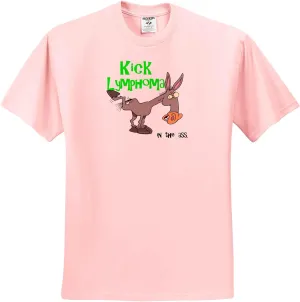 Kick Lymphoma in The Ass Awareness Ribbon Cause Design - Adult T-Shirt Small