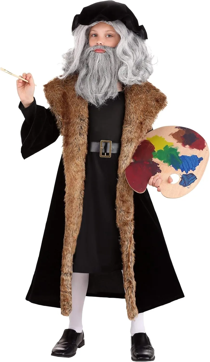 Kids Leonardo Da Vinci Costume, Boys Renaissance Genius Outfit For Dress Up And Play Pretend