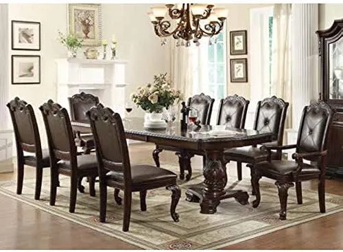 Kiera 2 Rich Brown Wood/Faux Leather Side Chairs by Crown Mark